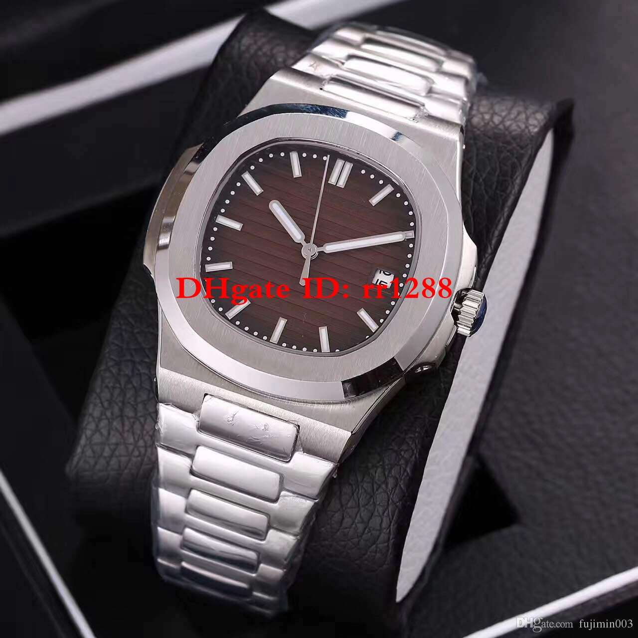 

5 Color Luxury Watch 40mm New Nautilus 5711/1R-001 010 Transparent Automatic Steel bracelet Men's Wrist Watches Wristwatches