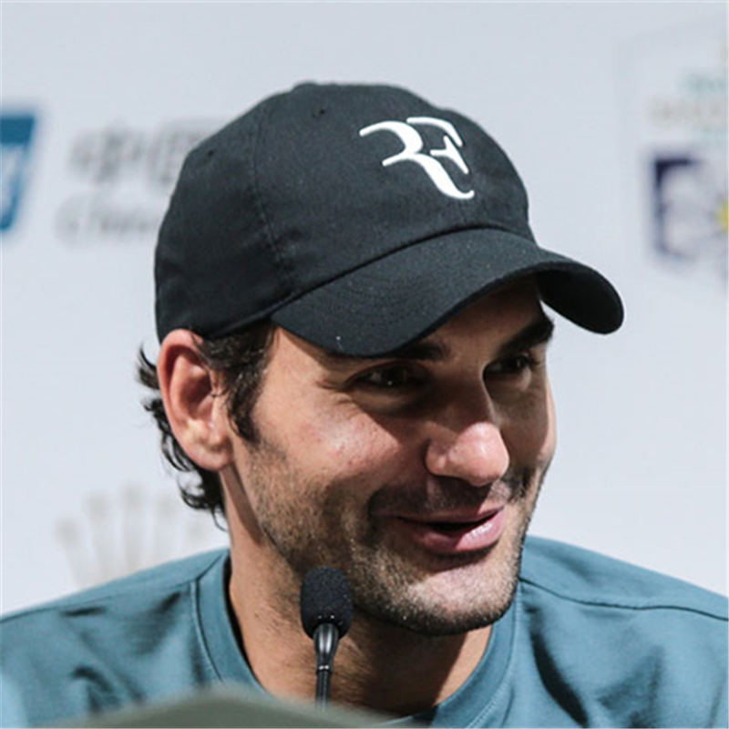 

Tennis Star Roger Federer Dad Hat Sport Rafael Nadal baseball cap 100% cotton 3D embroidery Unisex Snapback caps, Black