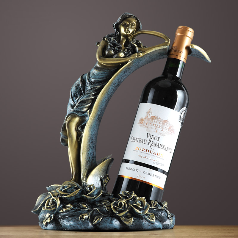 

Resin Wine rack creative Girl Wine Bottle Holder home decoration Accessories restaurant Bar Decoration Holder Gifts