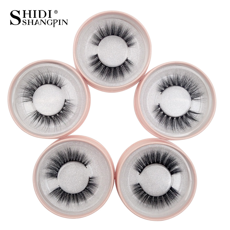 

SHIDISHANGPIN 10-15mm 3D Mink Lashes Fluffy Full Strip Lashes 3D Mink Eyelashes Natural Long Party Makeup Eyelash Extensions Mink Lashes