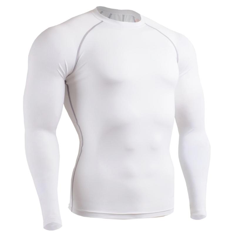 

2020 Quick-Drying yoga shirts newest men Sports tops Tights PRO Running Yoga Fitness clothes Shirts Tee, Ivory