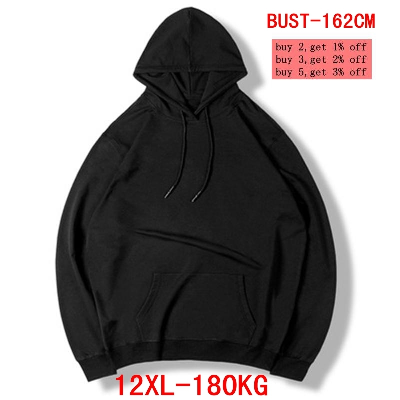 

Men's large size hoodie large size sweatshirt 5XL 6XL 7XL 8XL 9XL 10XL 11XL 12XL long sleeve loose warm boy sportswear CJ191219, Picture color