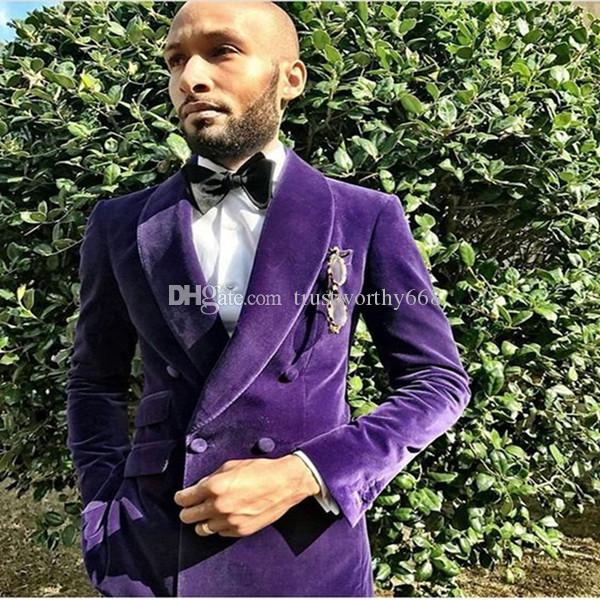 

Cheap And Fine Double-Breasted Groomsmen Shawl Lapel Groom Tuxedos Men Suits Wedding/Prom Best Man Blazer ( Jacket+Pants+Tie) M122, Same as image