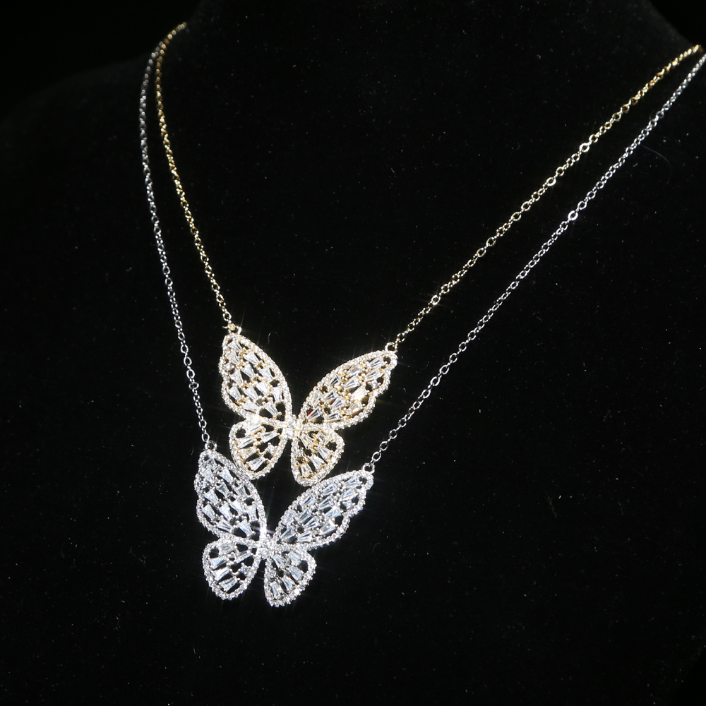 2020 Simple Style creux Vintage mignon Animal papillon clavicule chaîne bijoux pour femmes longs pendentifs personnalisés colliers