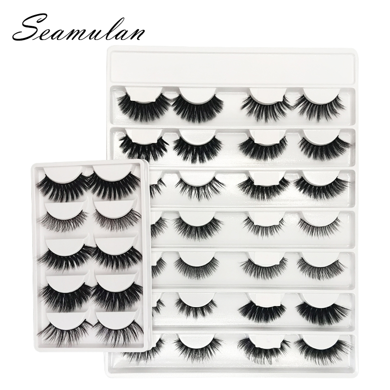 

5 Pairs 5 Styles 3DMink Hair False Eyelashes extension eyelashes natural long soft lashes faux Maquiagem Split Tips