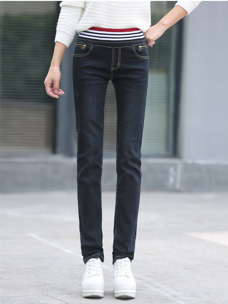 

Black The New Student Fashion Loose Han Edition Show Thin Straight Leg
