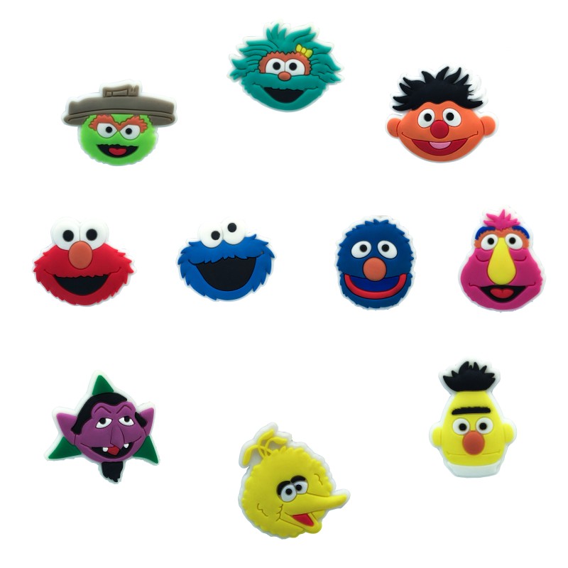 

10pcs/set cartoon PVC Shoe Charms action figure babes Accessories Fit for Shoes Bracelets Bands Croc JIBZ Shoe Buckle Ormaments, White;pink