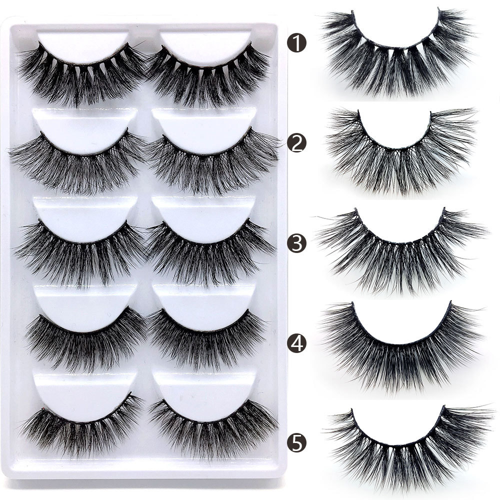 

3D Eyelashes Mixed Styles 4 Different Styles Big Eye lashes 5 Pairs Natural Long Thick Handmade Lashes Hair Extension Best Selling