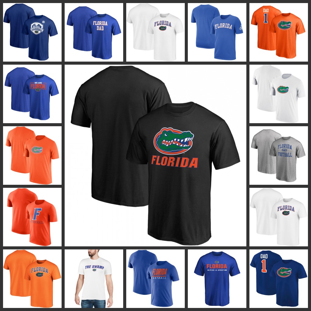 

7.15 New Arrival 004 Florida Gators College Football Fashion Short Sleeve TShirt Printed 100% Cotton Top Tees Casual O Neck T-Shirt Unisex, Black
