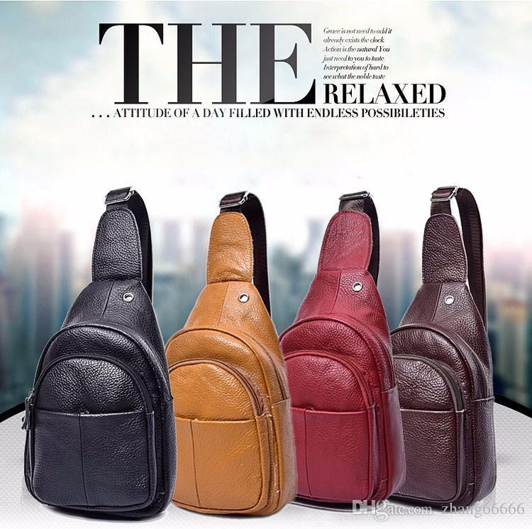 New Genuine Leather Real Cowhide Retro Men Messenger Shoulder Cross Body Bag