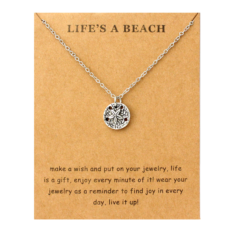 

Starfish Sailing Waves Seahorse Beach Ocean Pendants Necklaces Sea Turtle Sand Dollar Mermaid Women Men Fashion Jewelry Gift