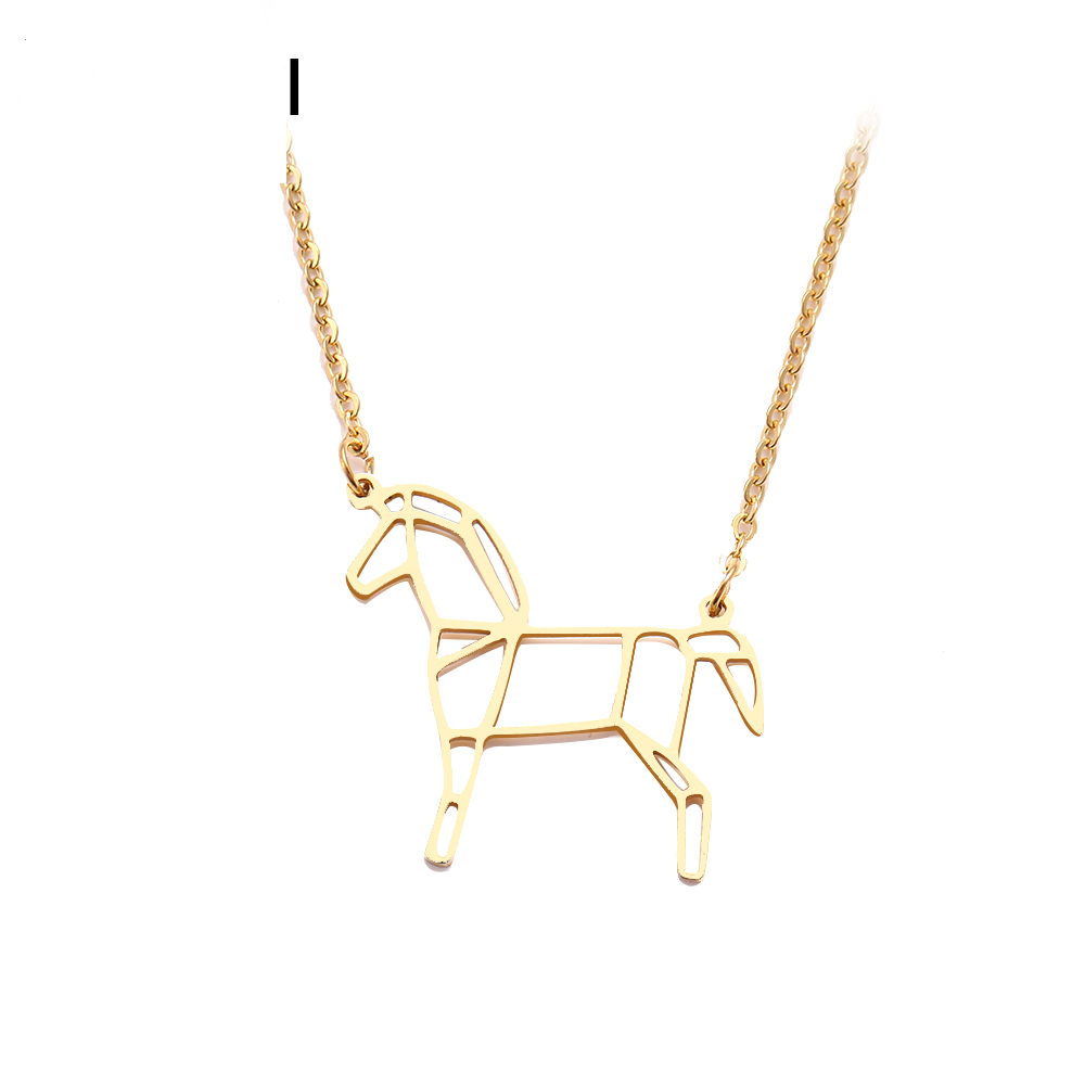 

New Fashion High-quality Stainless Steel Necklace For Women Man Hollow Gold And Silver Color Pendant Necklace Engagement Jewelry Gift