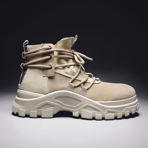 

Hot Sale-Men's Ankle Boots Men Outdoor sports Casual Boots High Quality Men 2019 Spring Autumn High help Outdoor Work Shoes Size 39-44, Black