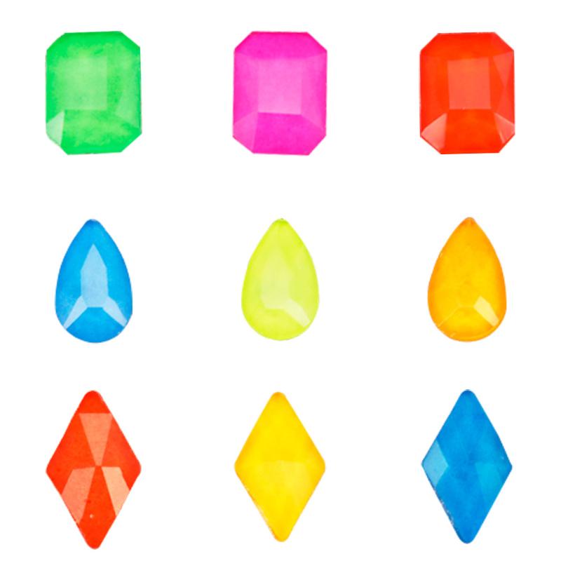 

Mix Multi Shape Crystal Fluorescence Colors Nail Art Rhinestone Decorations Glitter Gems 3D Manicure Decoration Neno rhinestone