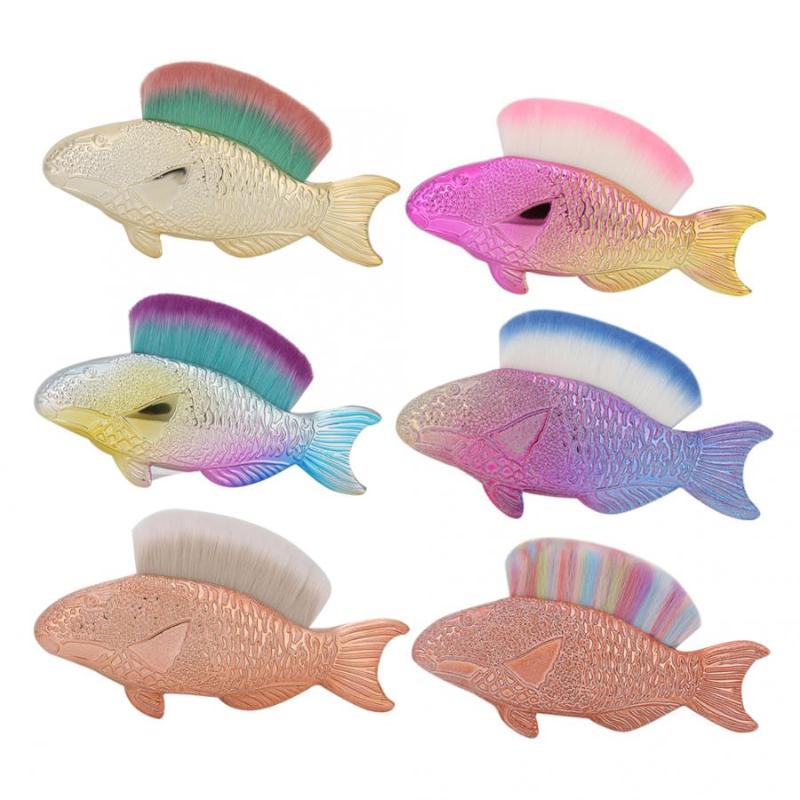 

Multi-Functional Fish Shaped Nail Dust Removal Brush Nail Cleaning Brush Powder Sequins Remove Manicure Care Tool