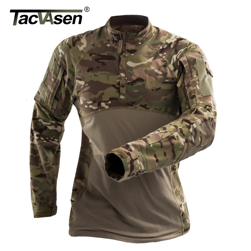 para airsoft caza bosque LANBAOSI Camiseta t/áctica de manga larga para hombre de manga larga,