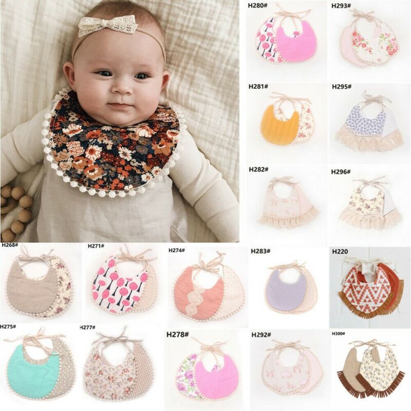 

Newborn Cute Kids Bibs Baby Soft Floral Bib Toddler Waterproof Saliva Dripping