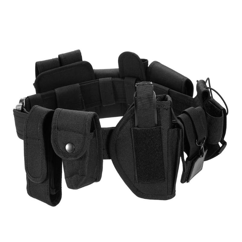 

10PCS/Set Multifunctional Outdoor Sports Security Belt, Black