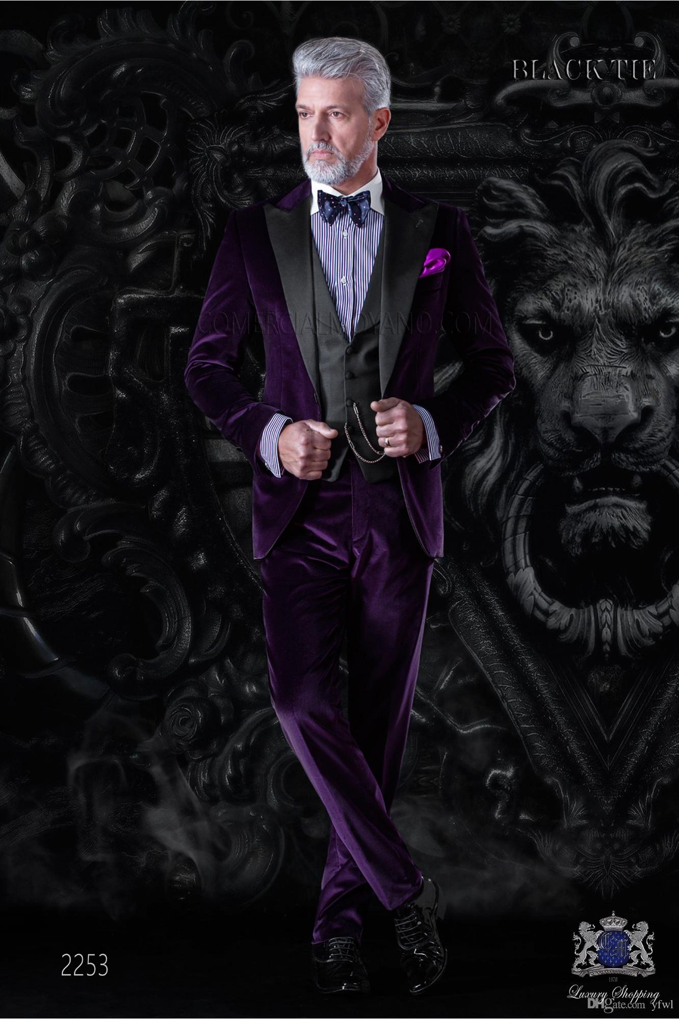 

Classic Velveteen tuxedos groom wedding men suits mens wedding suits tuxedo costumes de smoking pour hommes men(Jacket+Pants+Tie+Vest) 229, Same as image