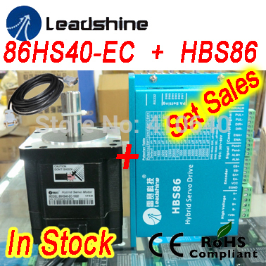 Set sales Leadshine Hybrid Servo Motor 86HS40 86HBM40-1000 and HBS86 HBS86H servo drive 80VDC 8.2A and encoder cable-image-463764315