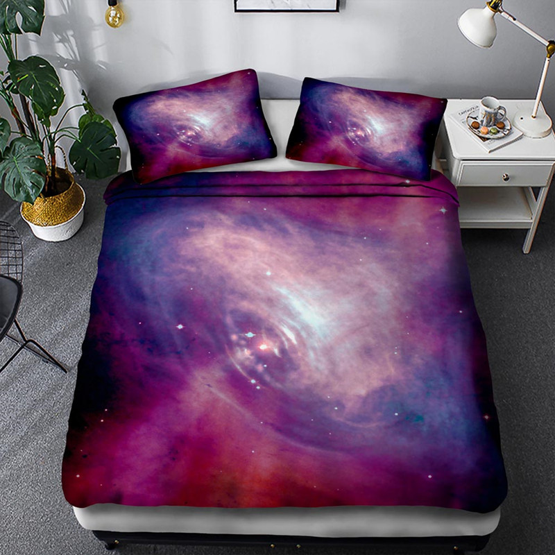 

Space universe bedding set starry bedding pillowcase quilt cover