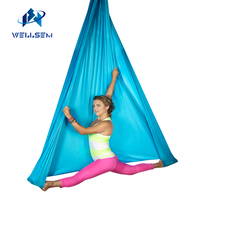 

6meter sets home flying Yoga Hammock Swing Trapeze Anti-Gravity Inversion Aerial Traction Device with chain +carabiner, Black