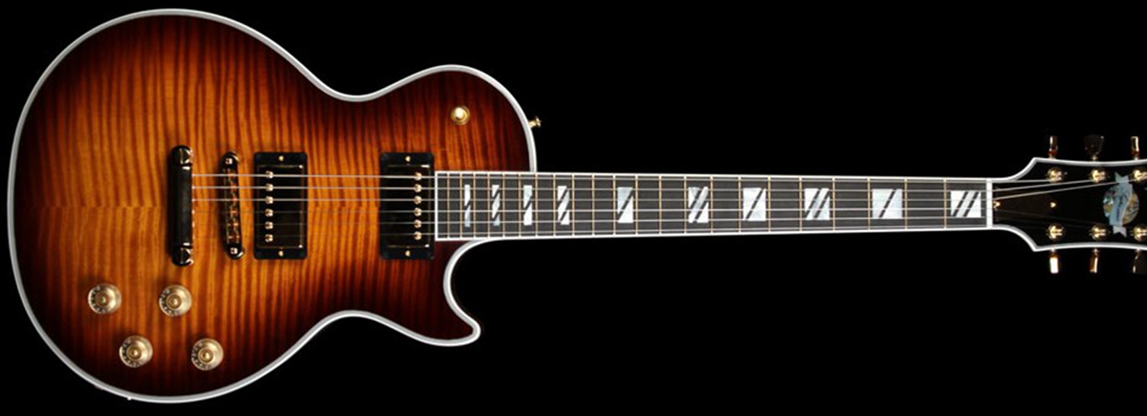 

Promotion! 1959 R9 VOS Vintage Sunburst Supre Electric Guitar Tiger Flame Maple Top & Back, Split Block MOP Inlay, Globe Headstock Inlay