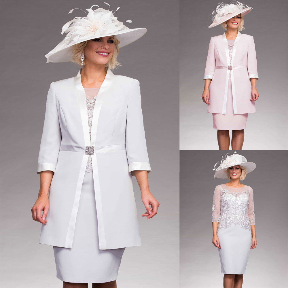 mother of the bride dress and coat ensembles