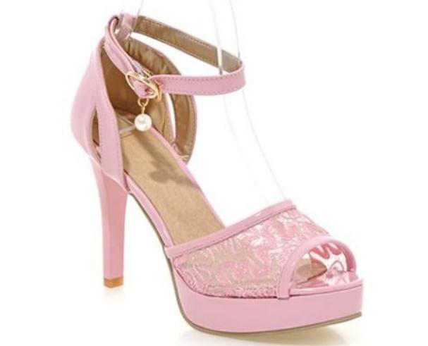 

2019 Women's Sandals in Summer with New style High heel fine heel @37, White