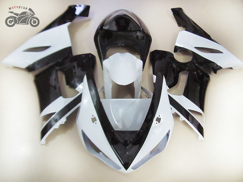 

Free Custom Chinese fairings for Kawasaki Ninja 2005 2006 ZX6R ZX636 ZX 6R 05 06 ZX-6R white black aftermarket ABS fairing kits TV8, Same as the picture
