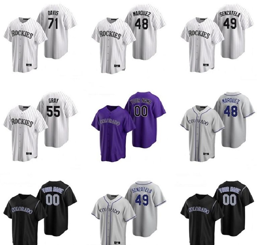 

2020 Carlos Gonzalez Jersey Chris Iannetta Mark Reynolds Josh Fuentes Dom Nuez Yonder Alonso Ryan McMahon Baseball Jerseys Custom Stitched, Blue;black