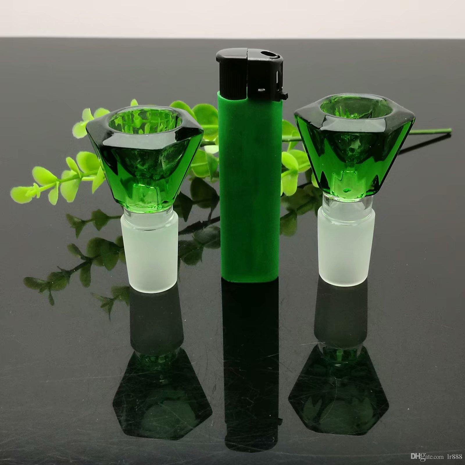 

Green Diamond Glass Bubble Head Cigarette Accessories Wholesale Glass Water Pipes Tobacco Accessories Glass Ash Catcher