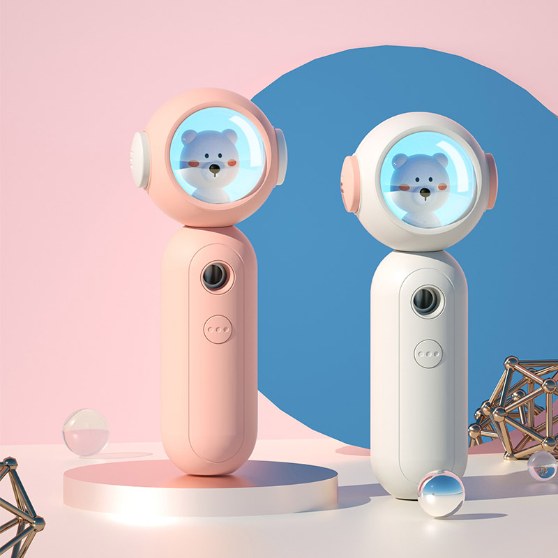 Cute Face Humidifier Portable USB Charging Nano Mister Humidifier Cooling Mist Spray Facial Moisturizing Beauty Instrument Handy