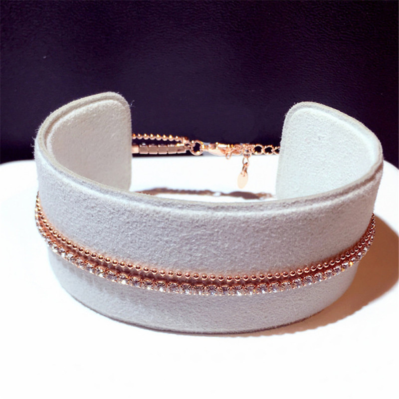 

Link, Chain Fashion Korean Bracelets Simple Rose Gold Color Silver Rhinestone Bracelet For Women Jewelry Female