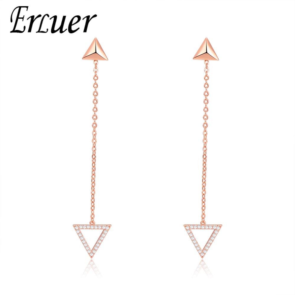 Chapado en Oro Cristal Colgantes Pendientes de Gota Largo para mujeres Fiesta Regalo Joyas