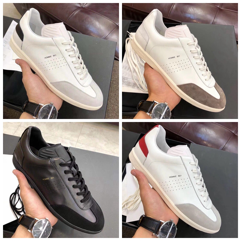 

Hommes Sneaker B01 Leather Sneaker Platform Casual Shoe Fashion Men Shoes Chaussette With Box, Dust bags