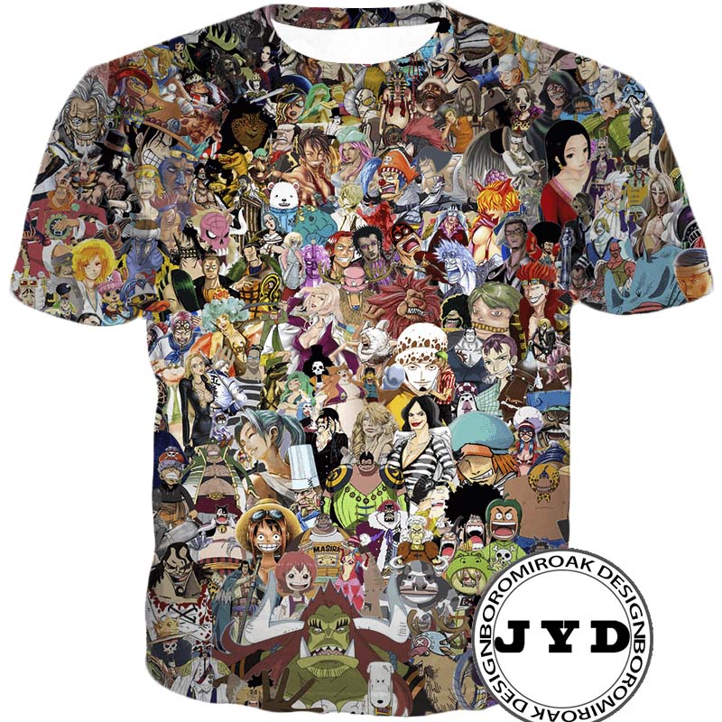 

Mens T Shirt Luffy Tee Shirts 3D Printed Anime Shirts One Piece tshirt Summer Short Sleeve Tee 3d Cartoon t shirt S-5XL 10 Styles, Op-004