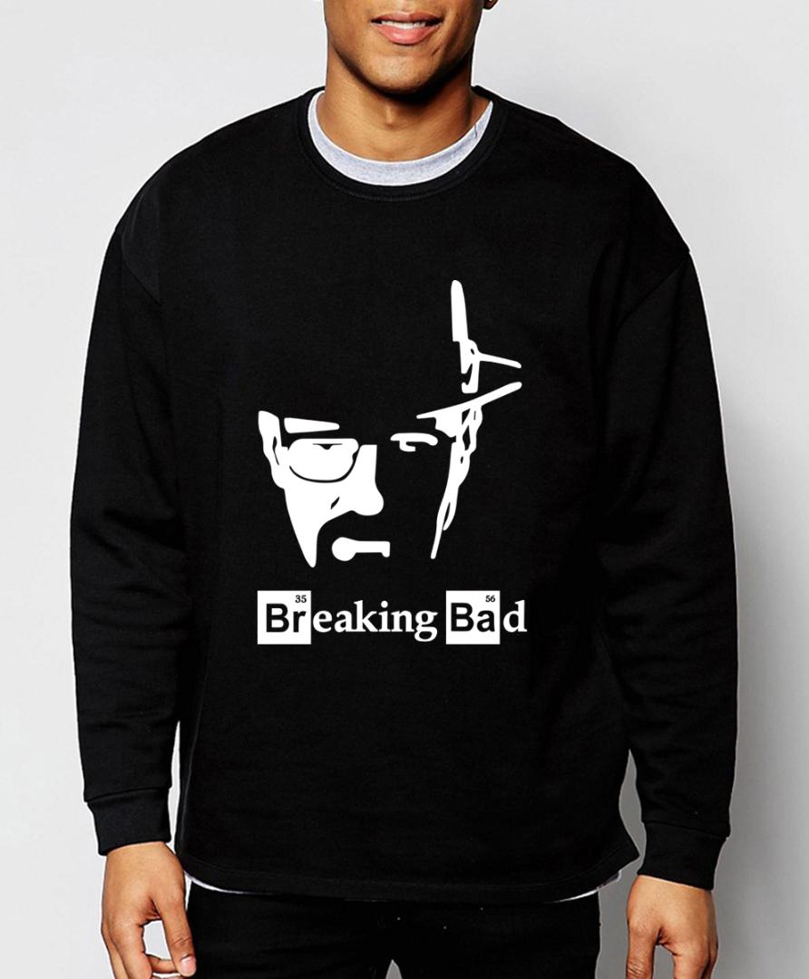 

Breaking Bad Walter White men' sweatshirt 2016 new fall winter fashion hoodies fleece brand clothing hip hop streerwear, Blue
