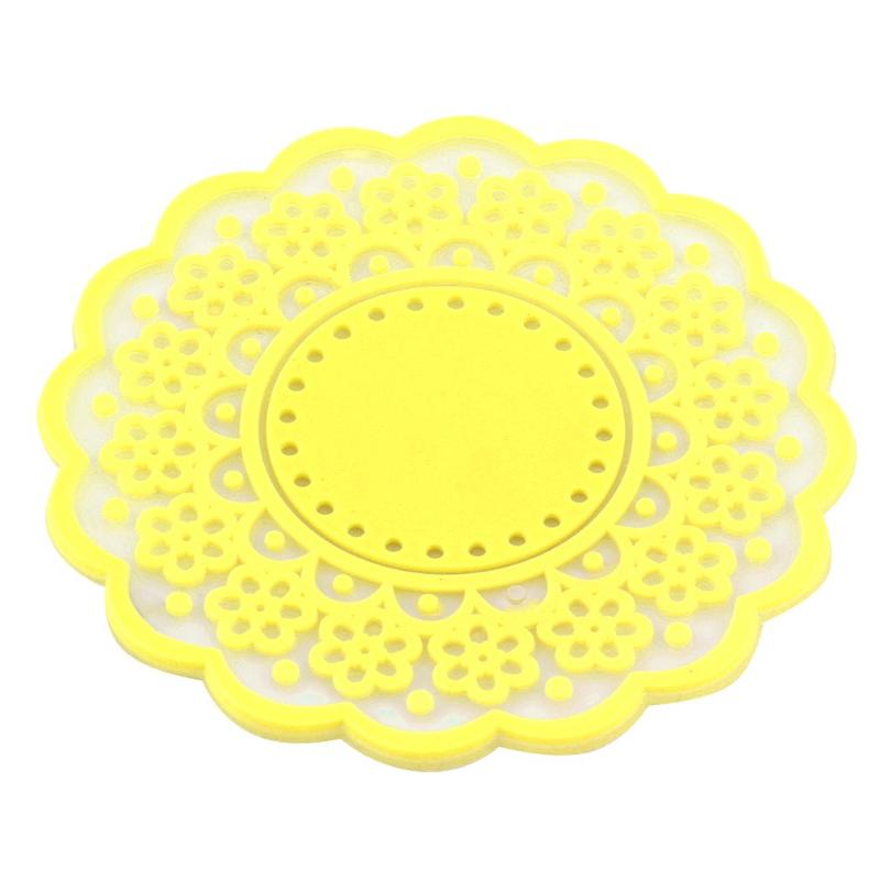 

2020 Translucent Anti-heat Lace Coasters Cup Bowl Insulation Mat Round Retro Cup Mat Insulation Pads Placemats 6 colors