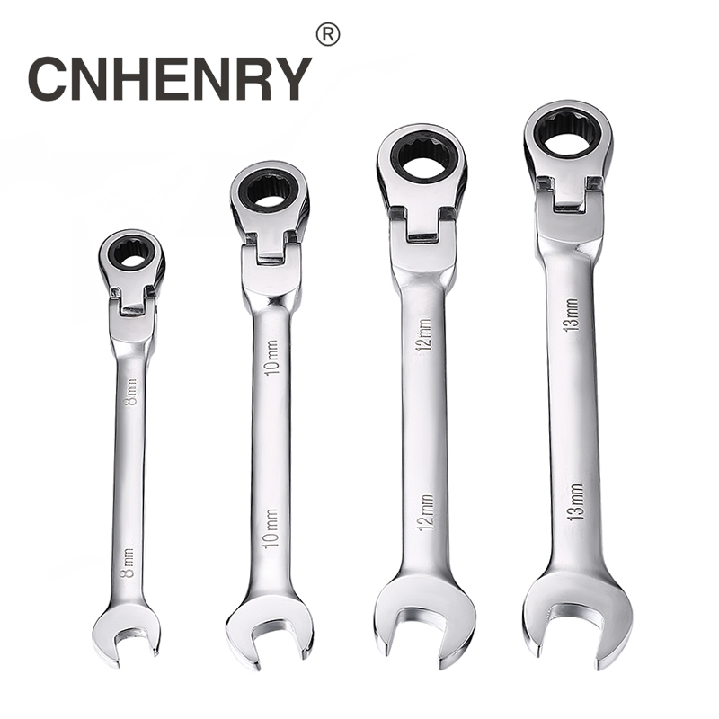 

1pc/ 4 pcs 8-13mm Flexible Reversible Gear Ratchet Wrench Keys Hand Tool Set Torque Wrench Combination Spanner Hand Tool Set