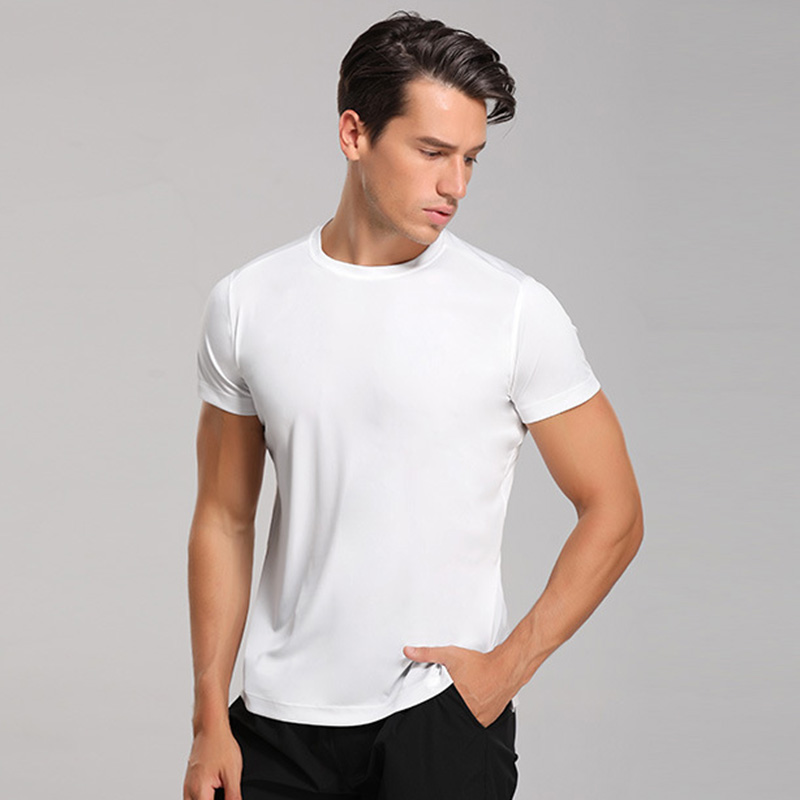 

New Arrivals Casual T-shirt Male Solid T-shirts O-Neck Fashion Tees Men Breathable Undershirt Tops, Green