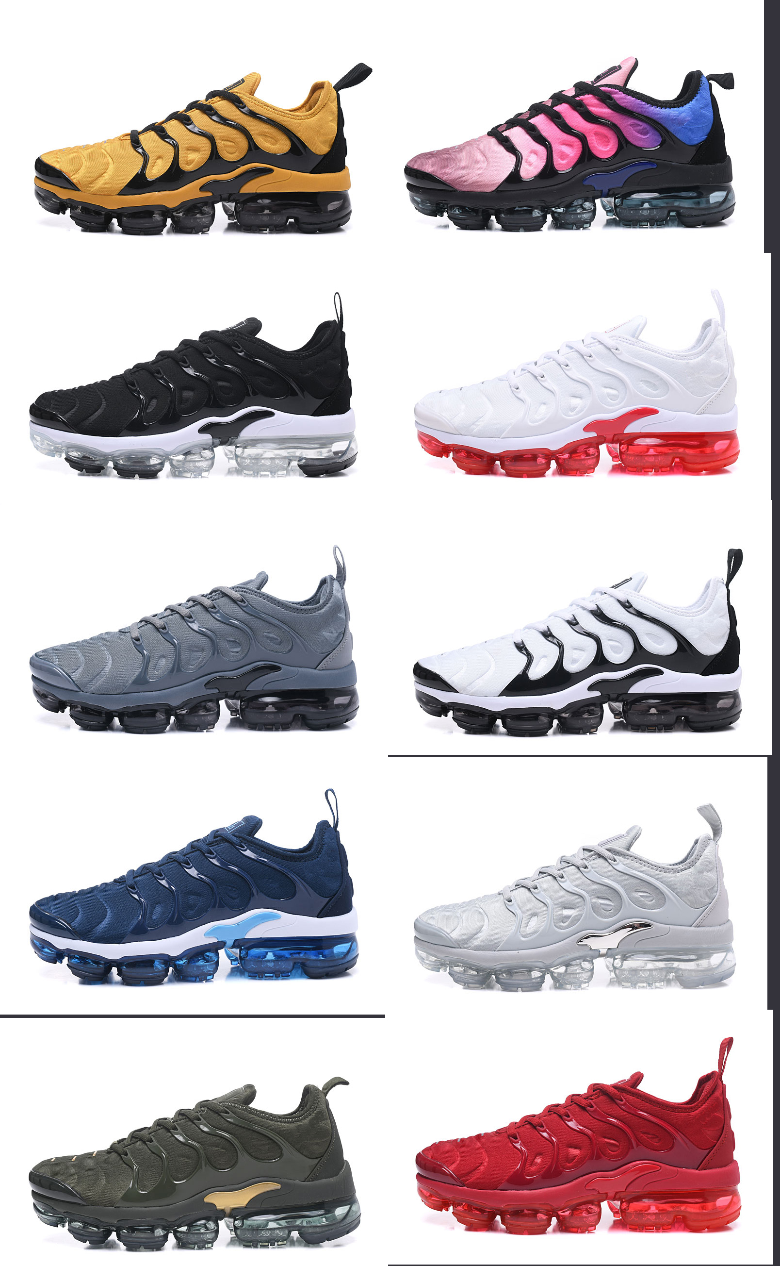 

High quality cheap Vapors Tn Plus 2018 tn plus Metallic White Silver triple black men Running Shoes tn plus trainer sneaker shoes, Sdfwhite