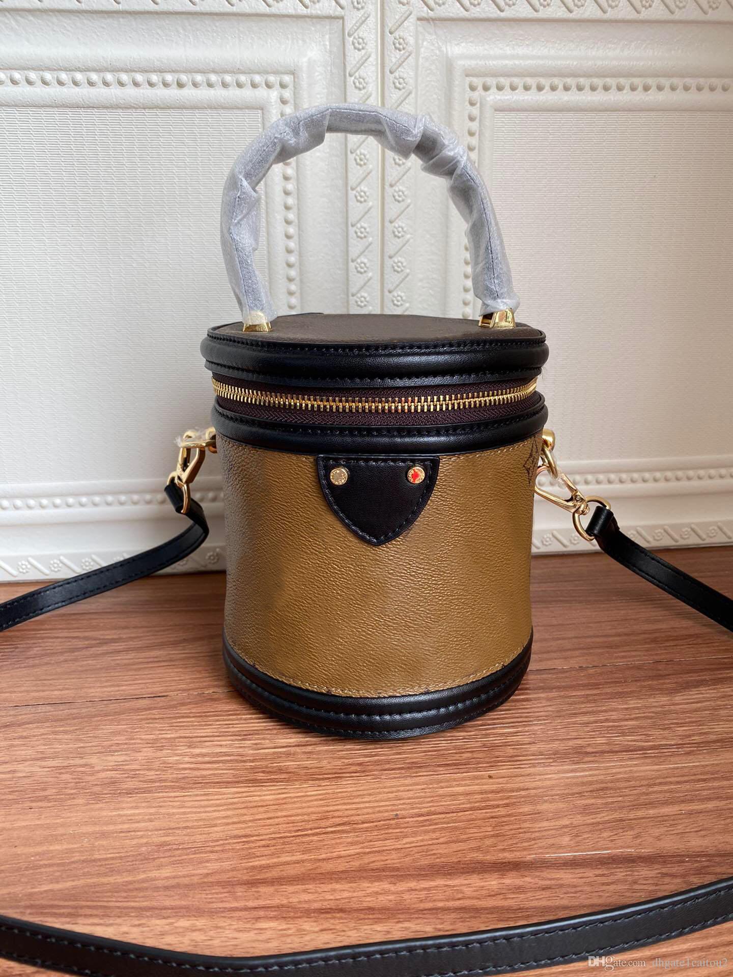 

Top Grade Lady Reverse Canvas Coated Real Leather Cannes Bag Women Shoulder Bag M43986 Beauty Cannes Case Cosmetic, Box