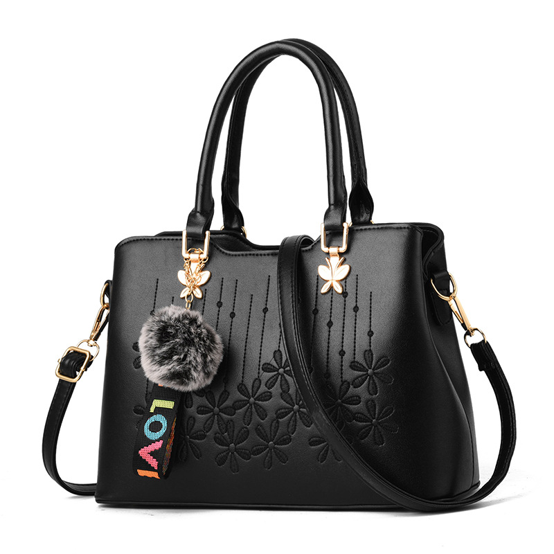 

HBP Soft PU Leather Totes Bag Fashion MessengerBag Female Large Capacity Handbag for Women Shoulder Bags Black Color, Dlive