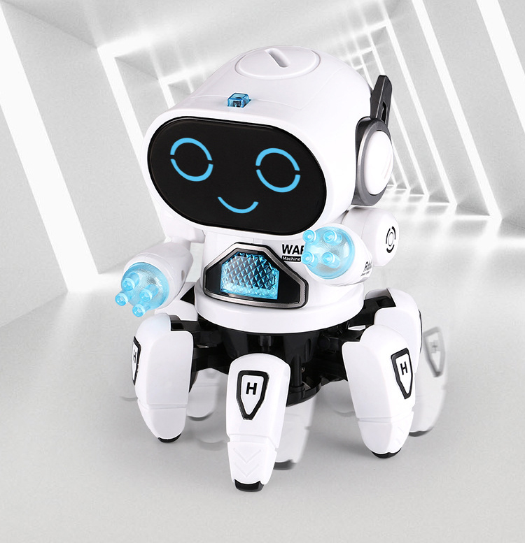 

Electric Dance Six Claw Octopus Robot Kids Toys Electronic Pets Colorful LED Lights& Various Music Walk Flexibly Universal Wheel Christmas Kid Birthday Gifts 2-1