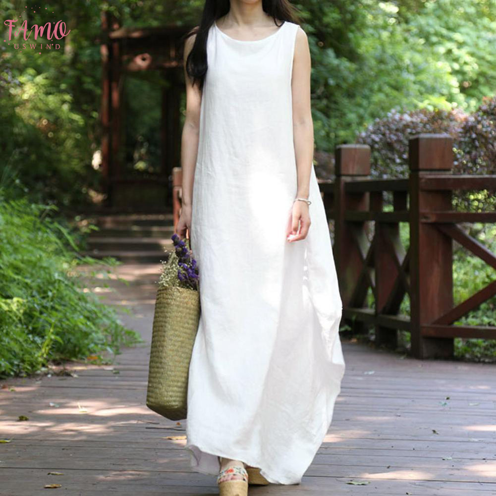 white linen maxi dress plus size