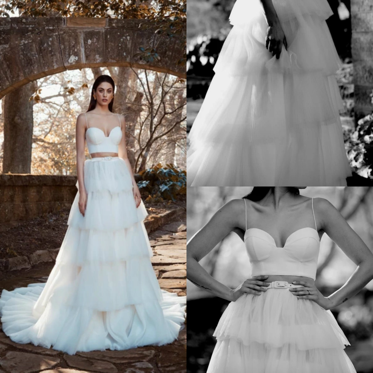 

2021 Lace Wedding Dresses Spaghetti Straps Appliques A-Line Bridal Gowns Custom Made Tiers Sweep Train A Line Wedding Dress, Red