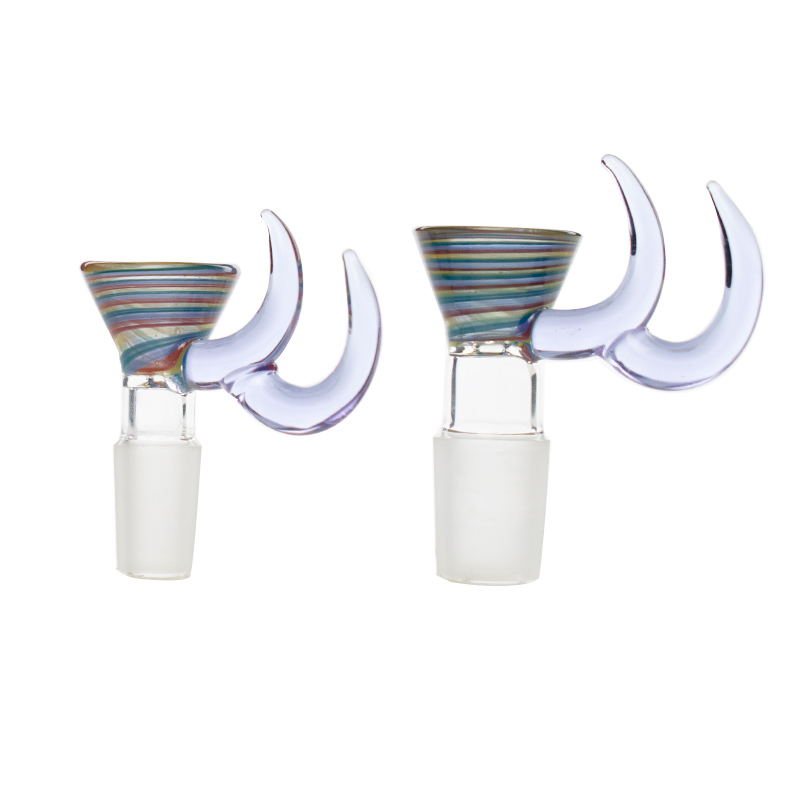 

14mm male Rainbow horn glass smoking bowl for tabacco hookah bong daily use
