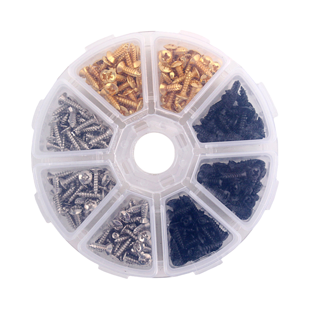 

300pcs Assorted Color Pickguard Screws, Pickguard Screws For Electric Guitar Bass Backplate 3mm