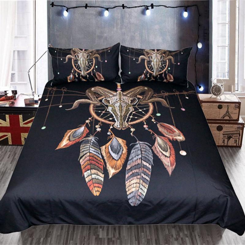 

BEST.WENSD Print 2/3pcs Double Bedding Set Duvet Cover Set Pillowcases Comforter Bedding Sets Home Textile Bedclothes Bed Linen, As picture
